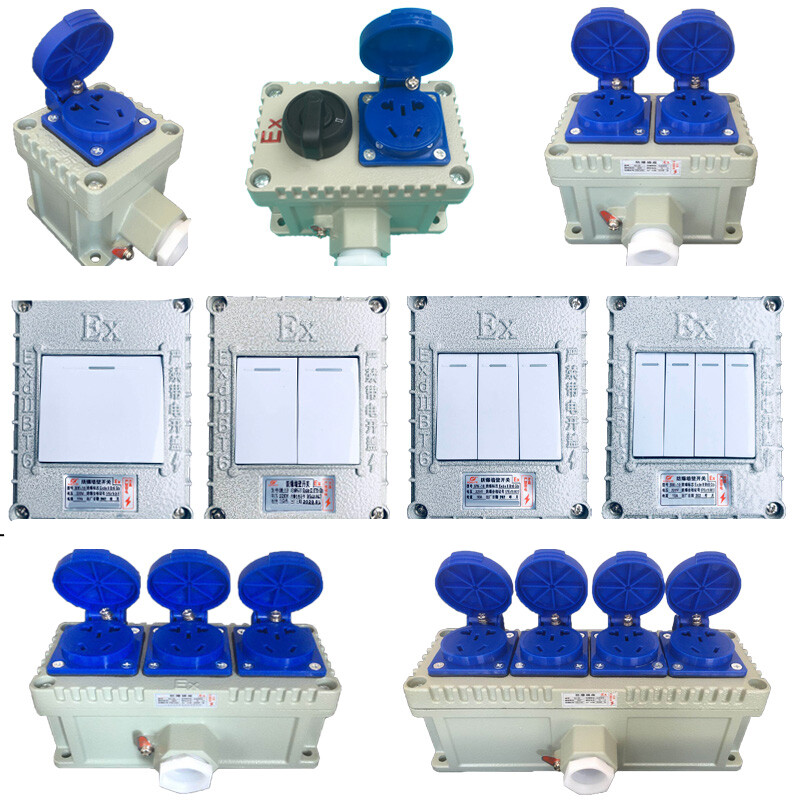 Explosion-proof wall switch, one open, two open, 220v10A single open, double open, single joint, double joint wall switch, type 86 explosion-proof switch, one open, single control (can be dual controlled)