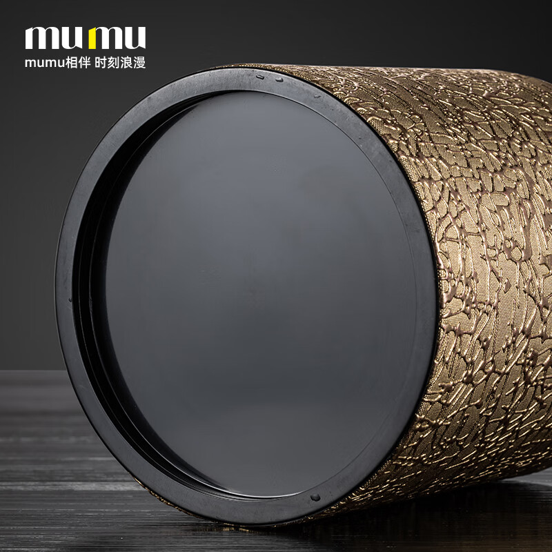 MUMU official authentic 201 stainless steel ice bucket home ktv bar champagne beer bucket large capacity ice storage bucket Egyptian pattern ice bucket 1200ml