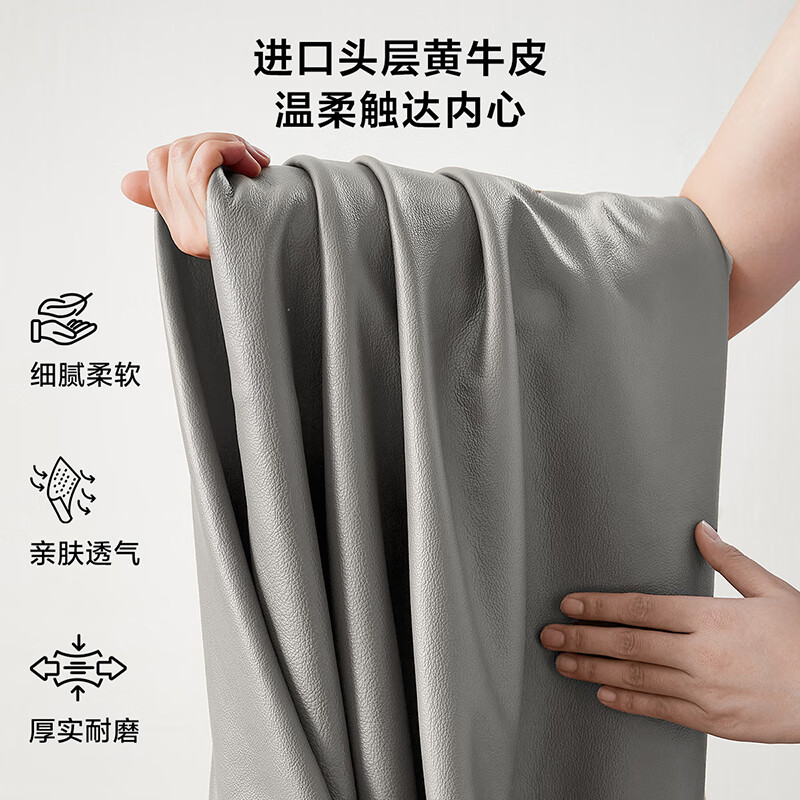 Quanyou Home Leather Living Room Modern Simple First-layer Cowhide Straight Row Leather Art Sofa Furniture