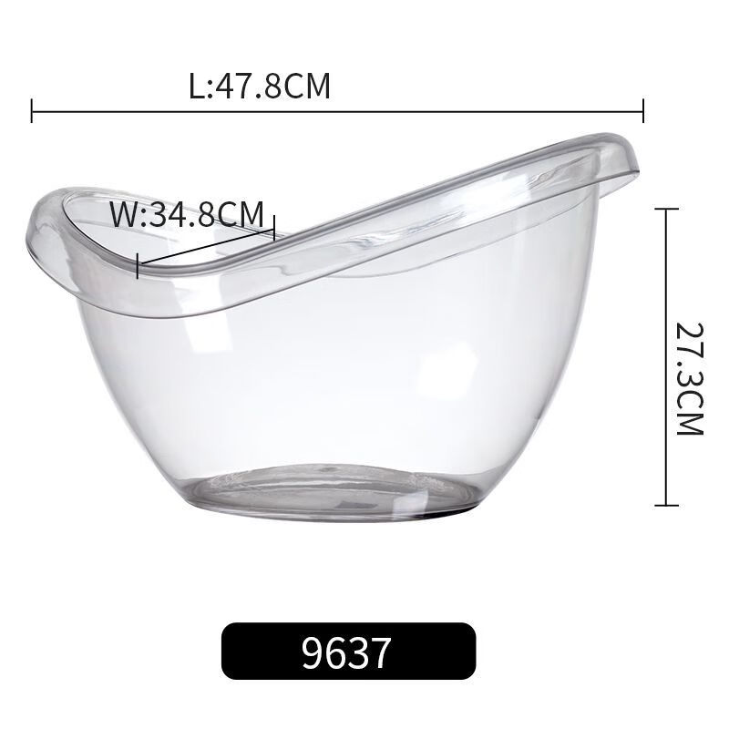 Enshousu PC acrylic ice bucket large creative iced soda drink ice bucket commercial ingot red wine champagne beer bucket 12L large ingot ice bucket 9637 holds about 20 small PC materials