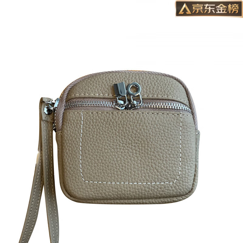 GUIG German imported quality genuine leather coin purse 2025 new first-layer cowhide small wallet for women compact lipstick earphone collection lotus root purple