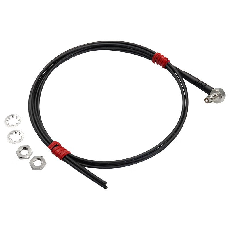 Yue Changsheng coaxial multi-core M3M4M6 diffuse reflection fiber right-angle fiber amplifier probe sensor 35TZ Keyence M3 right-angle reflection coaxial line length 2 meters