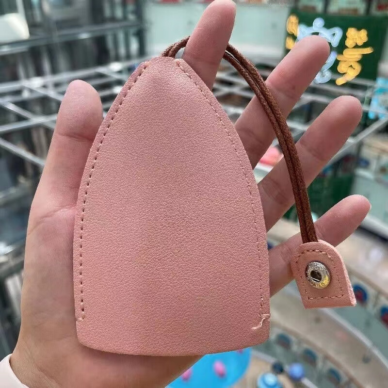 Yunluo Cute Bear Valentine's Day car key bag storage universal keychain bag all-in-one compact mini creative pull-out style Cute Bear-Pink Key Bag