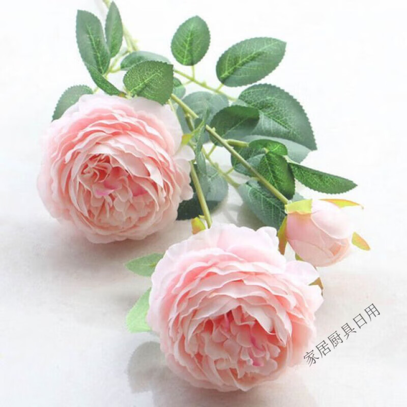 3 peonies artificial flowers wedding decoration artificial flowers artificial peonies home living room decoration flowers three peonies (white) 1 branch