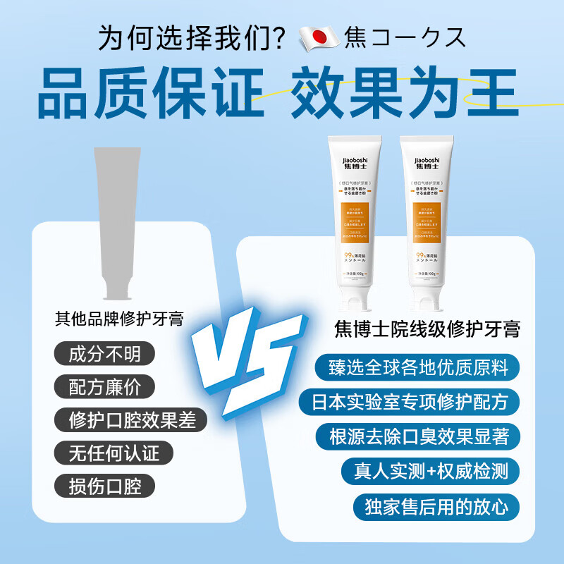 Dr. Jiao Japanese toothpaste antibacterial, removes bad breath, removes bad breath, freshens breath, removes tobacco stains, removes yellow teeth, removes tooth stains and tartar