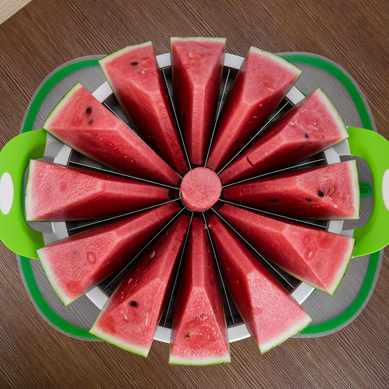 OEING Watermelon Cutting Artifact Extra Large Japanese Watermelon Cutting Fruit Knife Stainless Steel Segmentation and Corer Multifunctional Apple Cutting Extra Large Watermelon Cutting - Inner Diameter 27.5cm