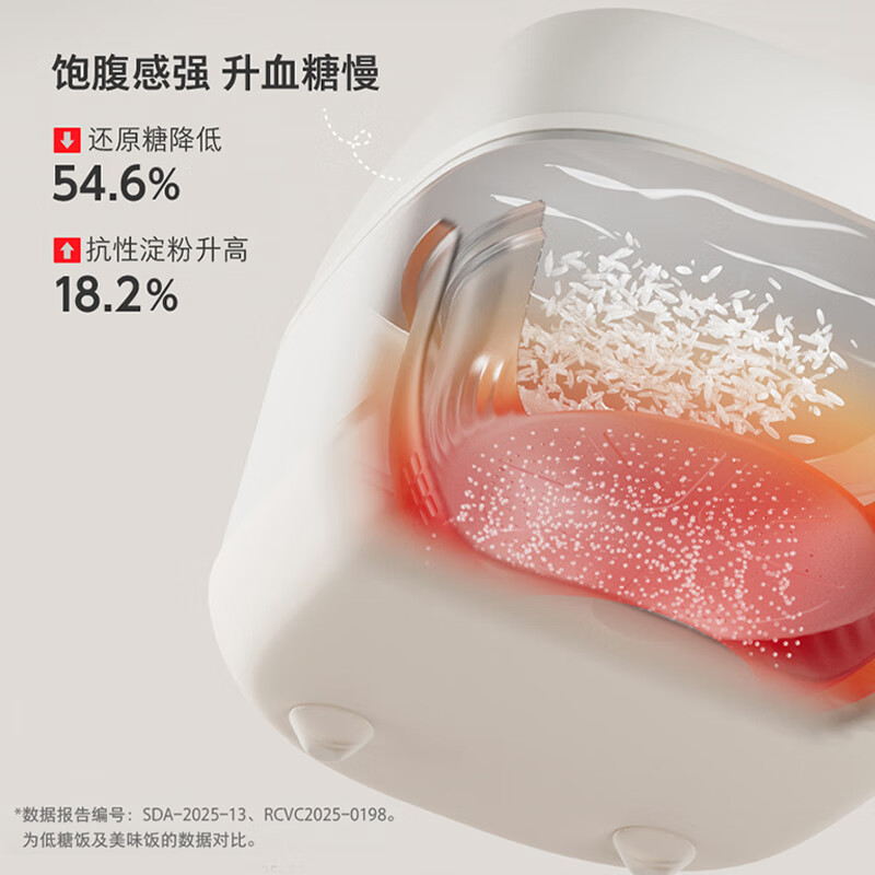 TOSHIBA's flagship hot model White Pearl 0-coated rice cooker for 4-5 people uncoated 316L stainless steel household low-sugar rice cooker 4-liter first-level energy efficiency RC-15HOVC (W)