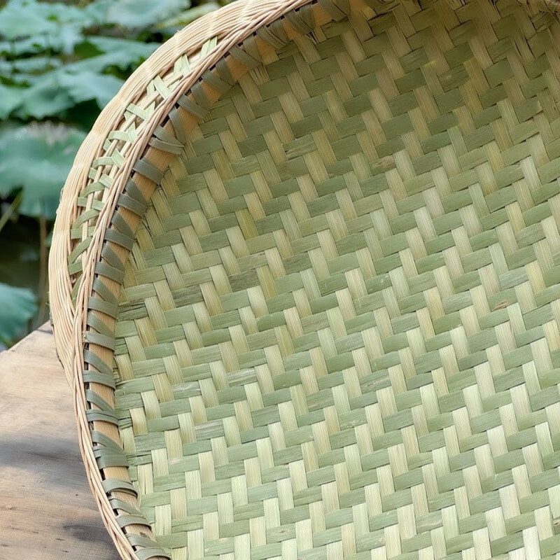 Ye Yu's traditional handmade bamboo pot lids, wooden barrels, bamboo lids, farmhouse household green bamboo art products, bamboo knotted bamboo root buckets, custom-made finely woven bamboo lids