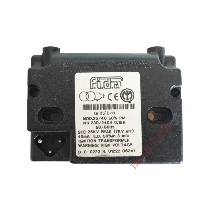 FIDA Feida 1*26KV single-stage double-stage ignition transformer Baide burner accessories ignition high-voltage package 26/40 single pole