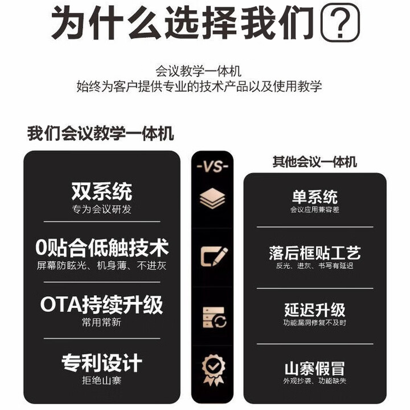 Xiaominike conference tablet touch screen all-in-one machine multimedia teaching touch screen computer electronic whiteboard 100-inch large-screen monitor office screen display movable TV 110-inch mobile cart + page turning pen / 30-40 people dual system top with i7/256 + camera