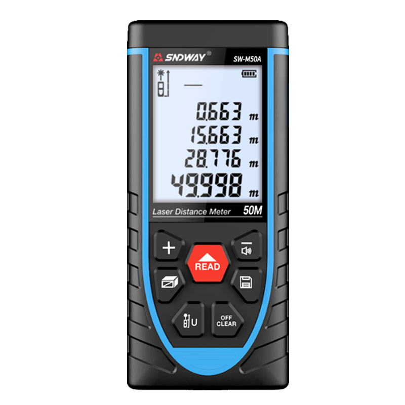 Shendawei laser range finder handheld high-precision 50 meters 70 meters 100 engineering measuring instrument electronic ruler 50 meters new Pro version (ordinary battery)