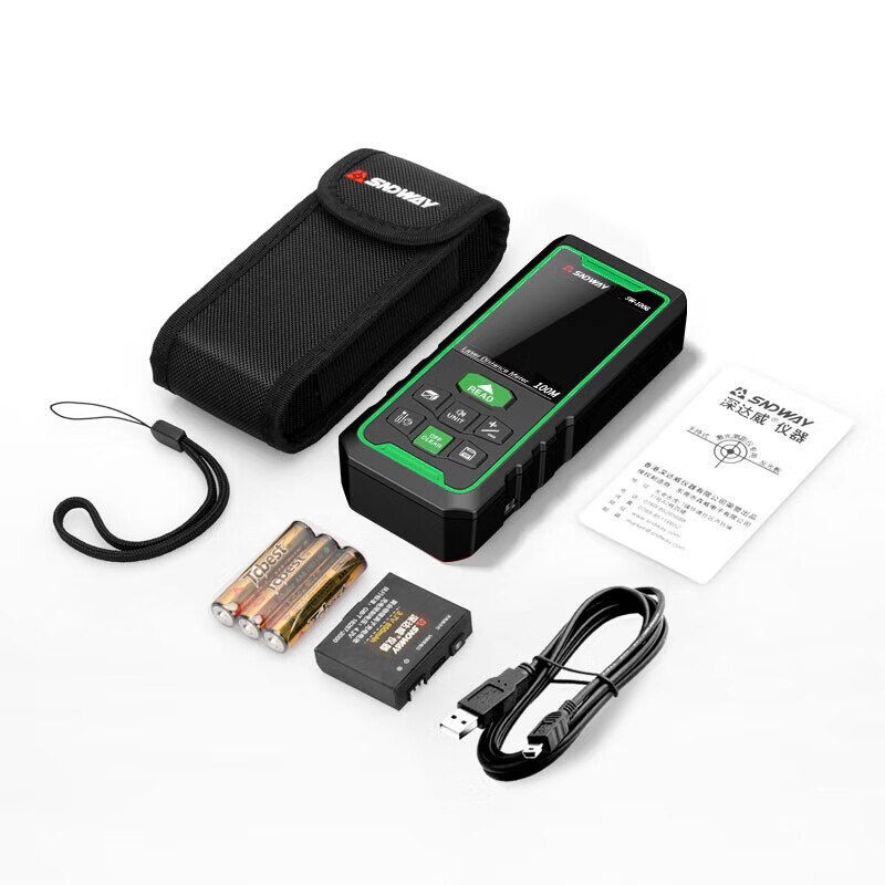 Shendawei laser range finder infrared high-precision electronic laser ruler outdoor measuring room instrument dual-electric green light SW100G