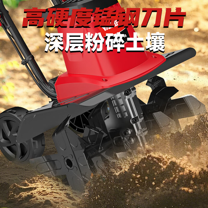 YAT plug-in micro-tiller agricultural rotary tiller small household multi-functional farmland plowing and loosening soil plow