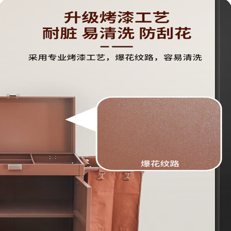 Special linen cart for hotel rooms, stainless steel mobile work cart, cleaning and cleaning trolley service cart, hotel 4-inch blue conical 8-tube linen cart (disassembly and assembly)