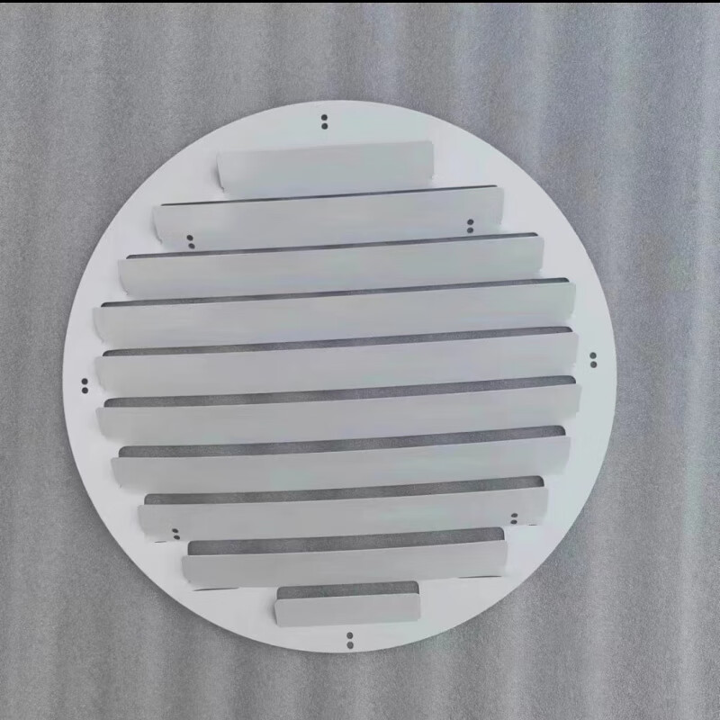 Qinkai air conditioner outdoor unit bracket windshield wind deflector modified wind guide anti-direct blowing cooling shield wind deflector round diameter / side length 60cm (stainless steel)