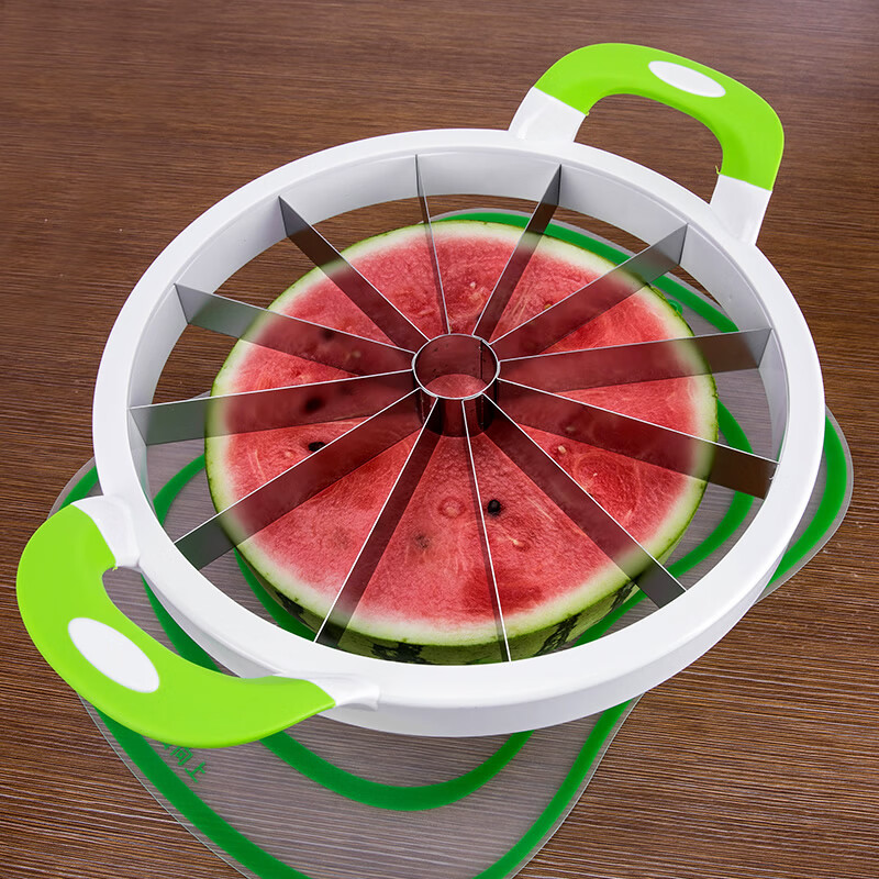 OEING Watermelon Cutting Artifact Extra Large Japanese Watermelon Cutting Fruit Knife Stainless Steel Segmentation and Corer Multifunctional Apple Cutting Extra Large Watermelon Cutting - Inner Diameter 27.5cm