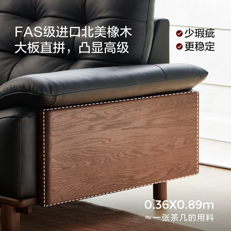 Lin's Home Leather Sofa 2025 New First Layer Cowhide Living Room Straight Row Italian Medieval Style Sofa Big Black Bear PS632