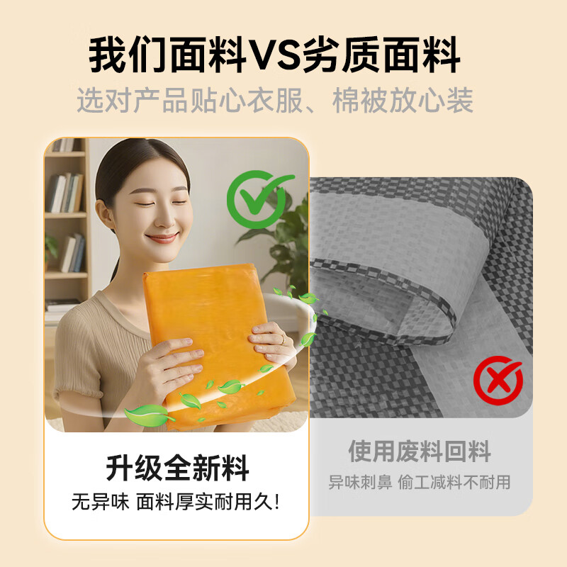 Caige Moving Packing Bag Large Artifact Storage Bag Organizing Box Carton Woven Snakeskin Luggage Express Organizing Zipper Bag 240L Blue