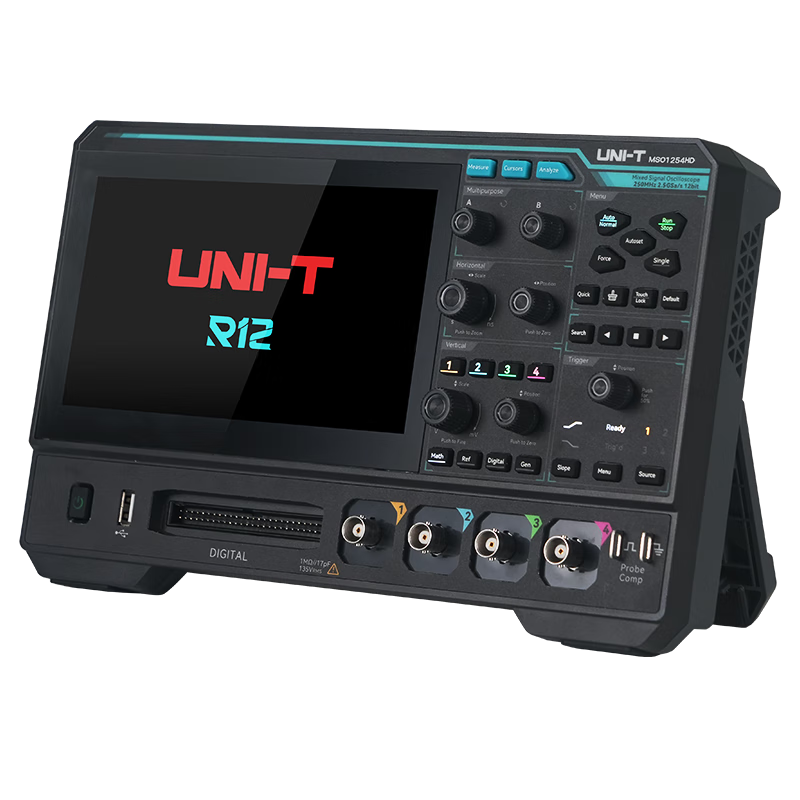 Unilide MSO1254HD four-channel digital oscilloscope 250M bandwidth 2.5G sampling rate high-resolution oscilloscope MSO1254HD