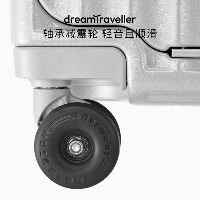 Dream Traveler's New Trolley Case Front Opening Small Suitcase Aluminum Frame Boarding Case Suitcase Men's and Women's 18-inch Elephant Gray