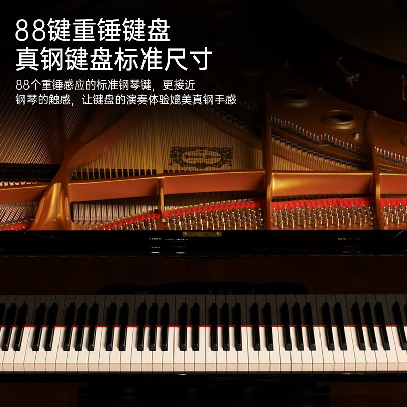 MOSEN MS-210P electric piano 88-key full hammer keyboard electronic piano elegant black + three pedals