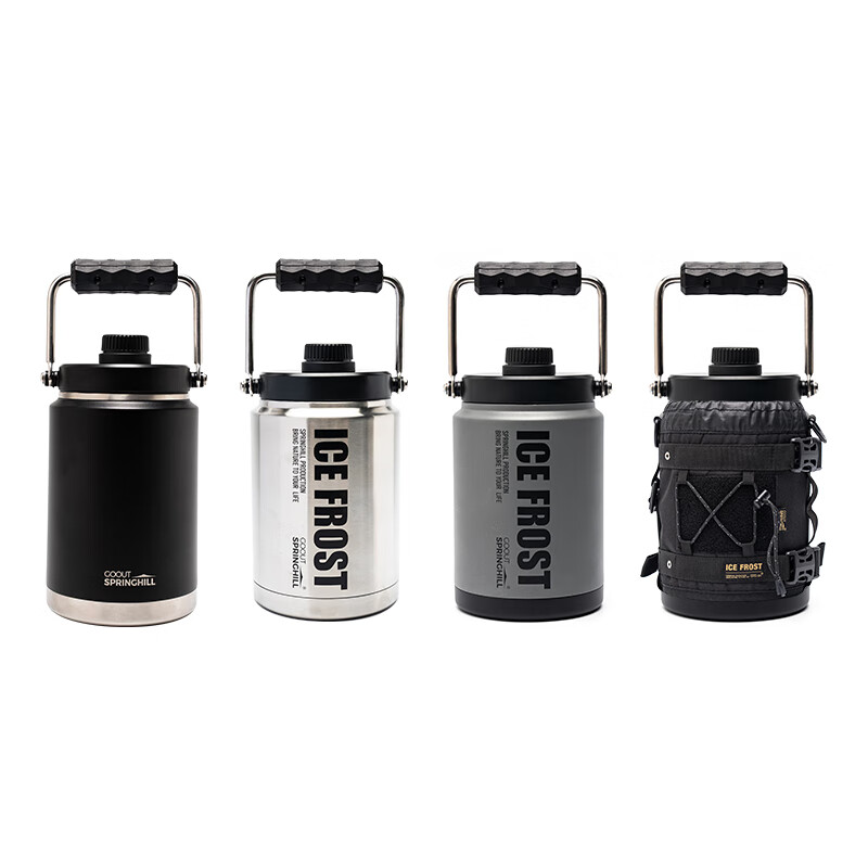 GOOUT SPRINGHILL Official Direct Sales Spring Mountain Gray Frost Ice Bucket Outdoor Ice Cube Insulated Box Camping Cold Bucket Portable Portable Gray Ice Bucket + Ice Bucket Cover + Ice Bucket Clip One Step