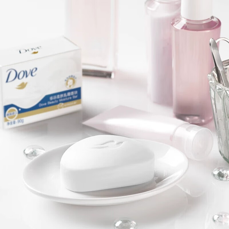 Dove Softening Cream Fragrance Bar Soap Milk Sakura Fragrance White Soap Bath Soap Gentle Moisturizing Face Wash Genuine Dove Fragrance Bar 90g*3 pieces