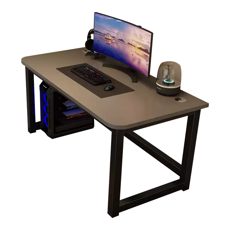 Yusenyi computer desktop table, home e-sports table, simple modern office desk, long table, study table, student office, white desktop - black table legs (reinforced version), hot-selling color 80x40x74cm