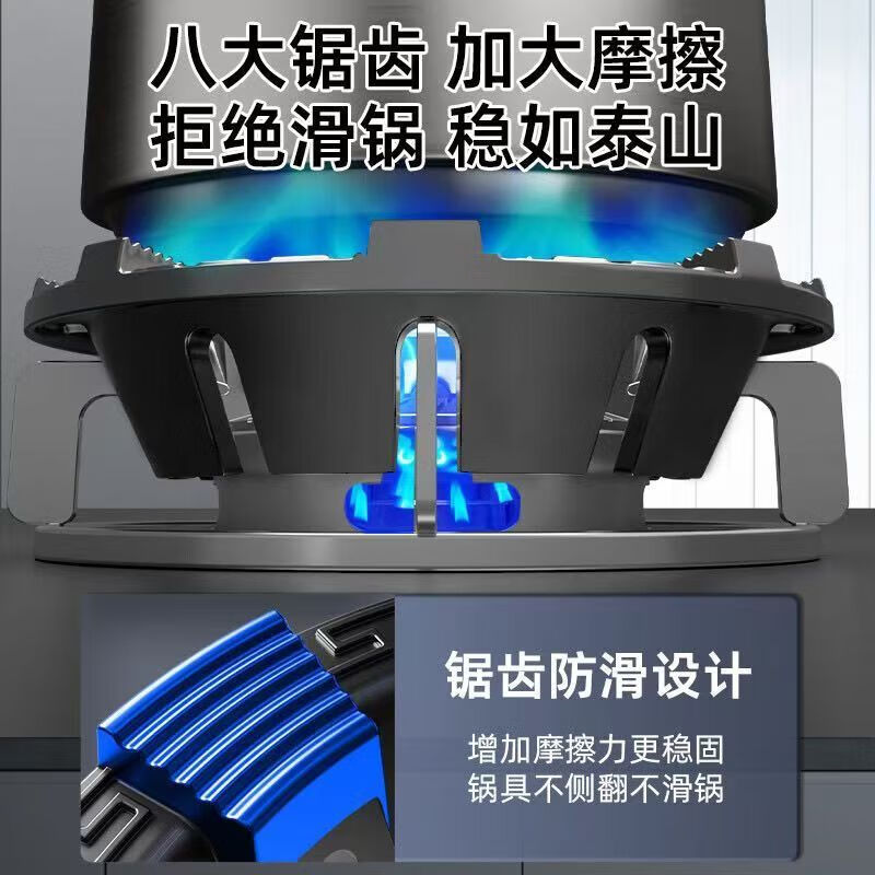 Bangdao extra thick cast iron gas stove windshield anti-slip bracket support gas stove universal fire windshield stove shelf 8 openings 4 claws 5 claws universal windshield - 1 pack double anti-slip/windproof no odor | will not break