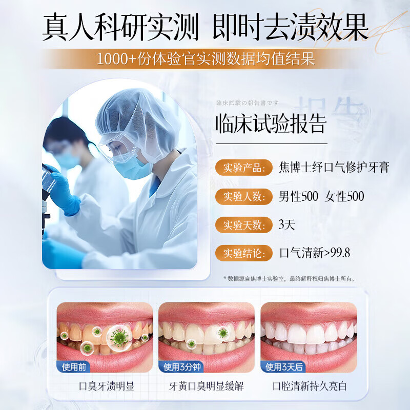 Dr. Jiao Japanese toothpaste antibacterial, removes bad breath, removes bad breath, freshens breath, removes tobacco stains, removes yellow teeth, removes tooth stains and tartar