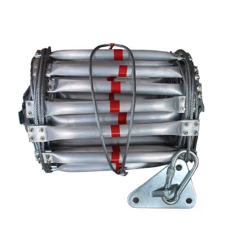 Soft ladder rope ladder fire escape ladder aluminum alloy household lifesaving ladder climbing ladder wire rope aluminum alloy step distance 30 cm soft ladder wall punch-free large hook