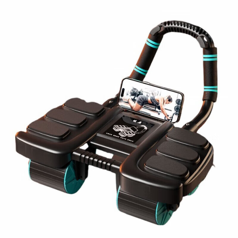 Abdominal fitness wheel new automatic rebound intelligent four-wheel six-elbow support men's abdominal muscle fitness equipment home abdominal black - four-wheel six-elbow support abdominal fitness wheel