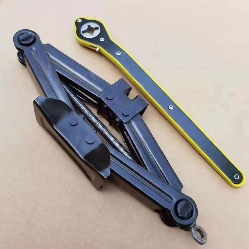 JCZS German brand car jack car hand crank car with horizontal tire change special hand crank vehicle tool labor-saving jack + ratchet wrench 1 ton jack delivery
