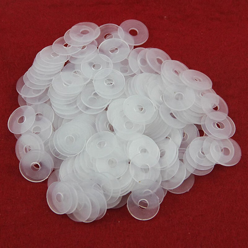 Jingxuan PE nylon soft plastic gasket rubber gasket thickened insulating flat gasket plastic round gasket M3M4M5M6-M15 8*12.5*0.8 50 pieces