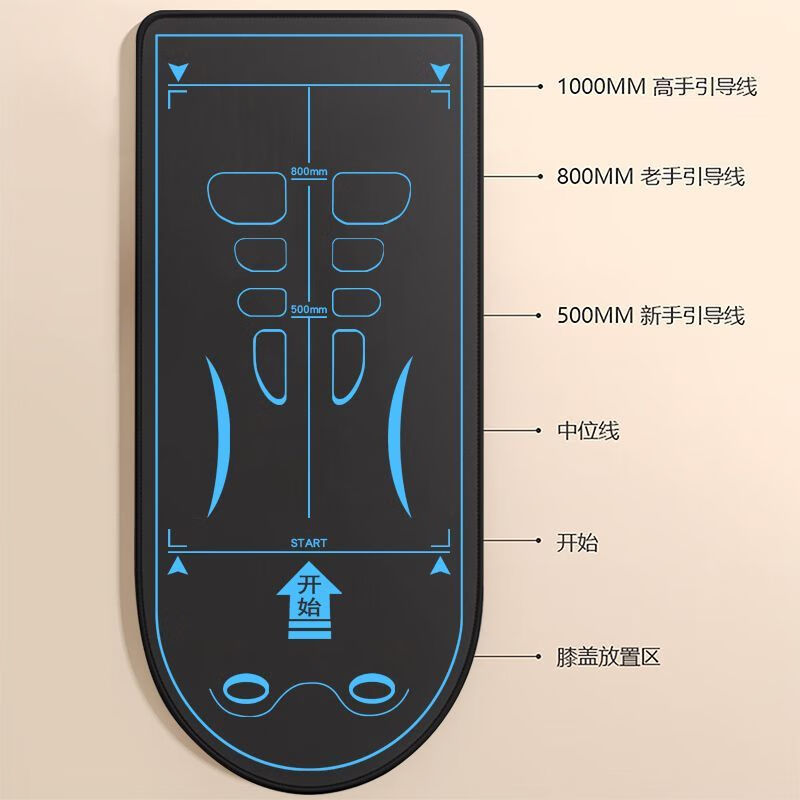 Perfect Abdominal Wheel Special Mat Anti-Slip Silent Position Mat Sports Skipping Rope Silicone Pad Shock Absorbing Sound Insulation Non-Slip Wear Resistant Cool Black Abdominal Wheel-Skipping-Yoga Special Mat 160cm*70cm Thickness 6mm