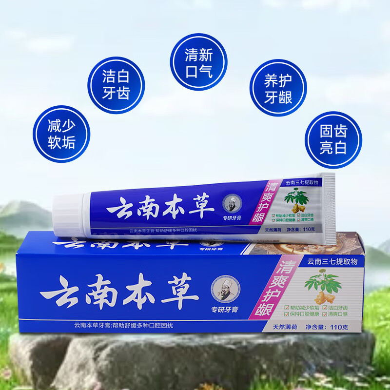 Teeth Smile Toothpaste Mint Mouth Refreshing Mouth Guard Removes Stains and Cleans Teeth Mint Flavor 110g*1 Bottle Random Flavor*