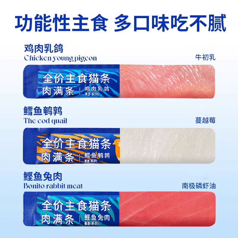 LEGENDSANDY Cat Snacks Full Price Staple Food Cat Strips Adult Cats and Kittens Fresh Meat Cat Wet Food Canned Mixed Flavors 16g*12