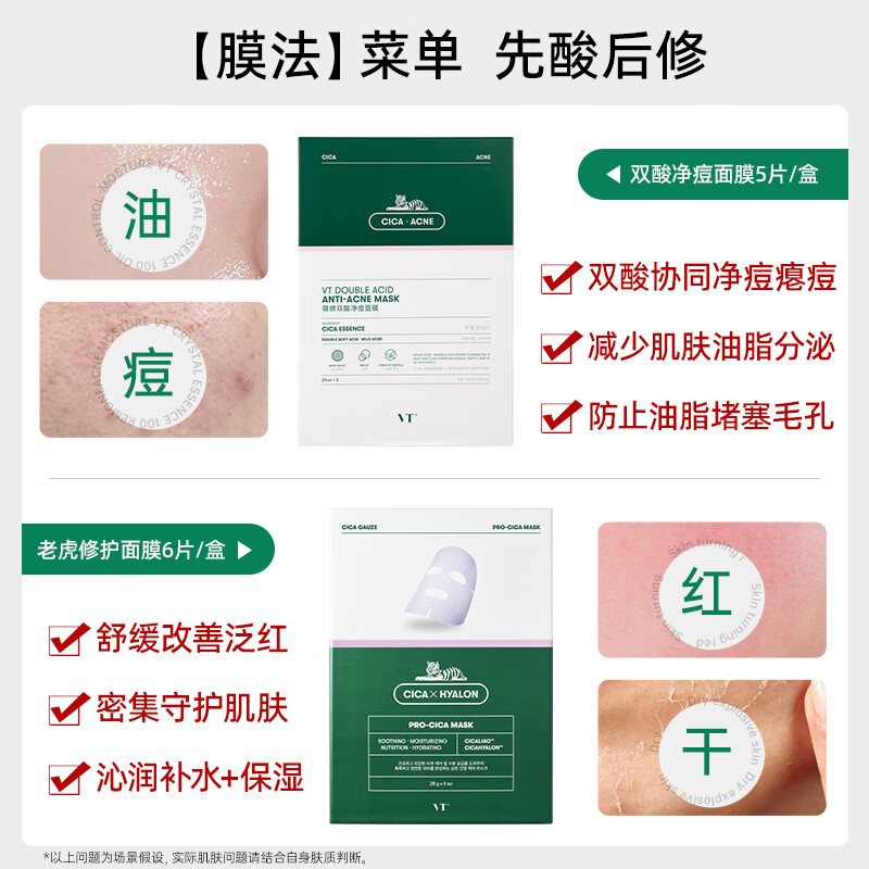 VT Tiger Acne Patch III, 66 pieces/bag*2, pus-absorbing invisible patch, anti-acne soothing, Korean New Year gift