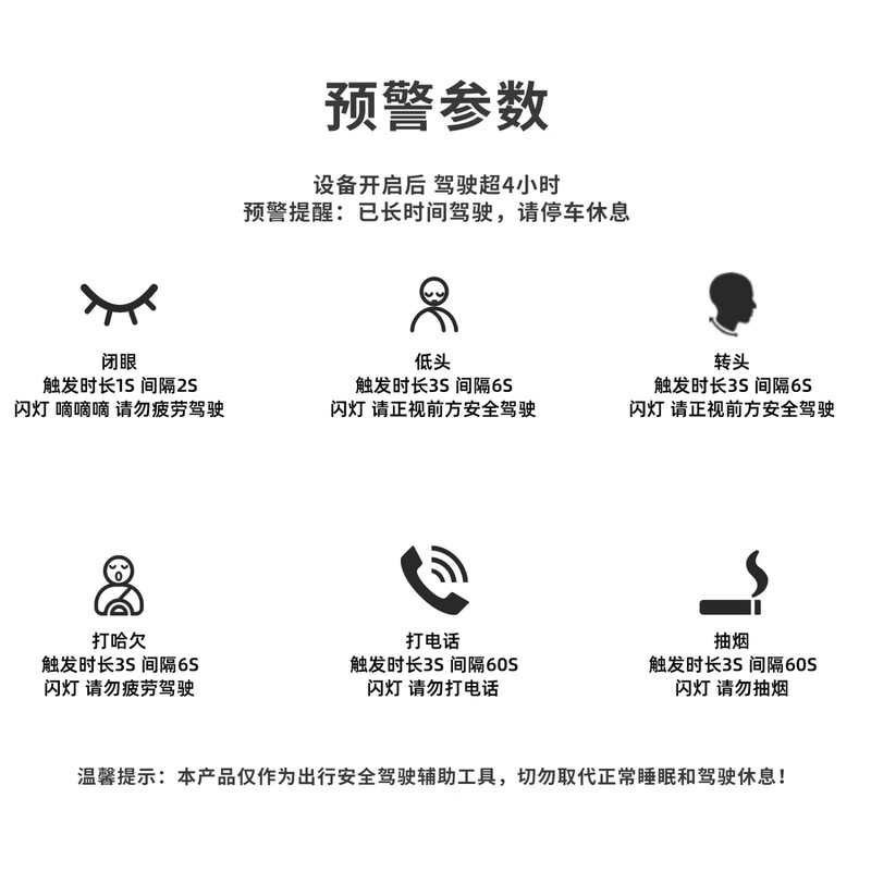 New car fatigue driving warning device, long-distance driving drowsiness reminder, safe driving warning device A8