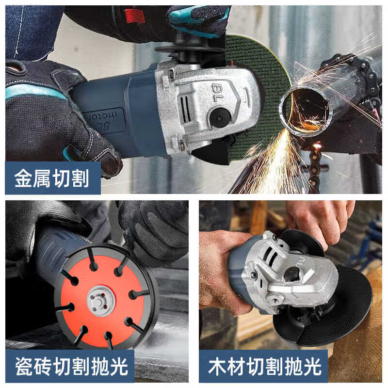 CLCEY Brushless Lithium Electric Angle Grinder Rechargeable Polishing, Grinding and Cutting Machine 158VF-15 Sections Two Batteries and One Charger + Paper Box
