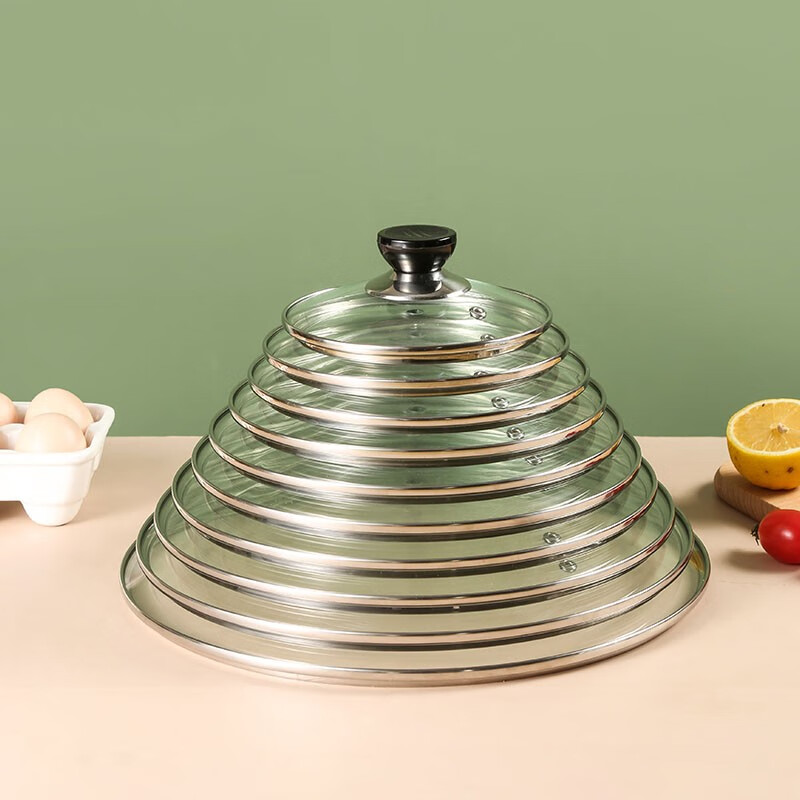 Supor original universal pot lid household tempered glass 32cm wok 30/28/26 steamer high temperature resistant lid with cover 32cm thickened explosion-proof damage guarantee