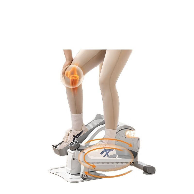 ADKING stepper mini elliptical home fitness small multi-functional silent indoor space walking new model upgraded model - pearl white upgraded power flywheel