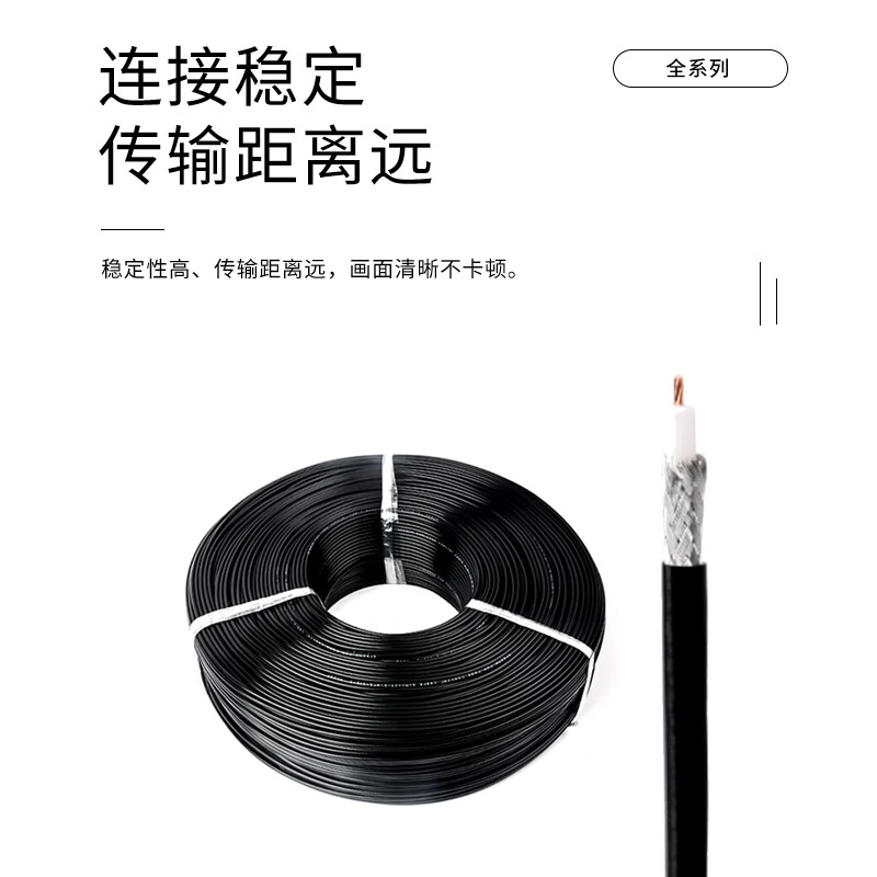 Jiudingxin RG316 radio frequency coaxial cable copper silver-plated 50-1.5 connector cable shielded high temperature resistant high frequency cable 2.5mm wire diameter 100 meters JDX-RG316