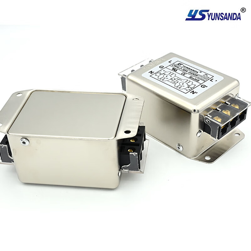 Power filter 220v AC double terminal station rail type electromagnetic interference purifier CW4L2-30A-R1 YS36Q1AN60A rail installation