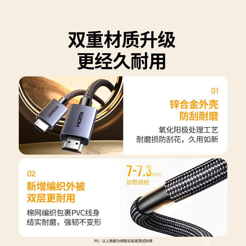 Greenlink HDMI cable 4k digital high-definition cable 3D video cable laptop TV box connection TV projector display data cable 5 meters 25301