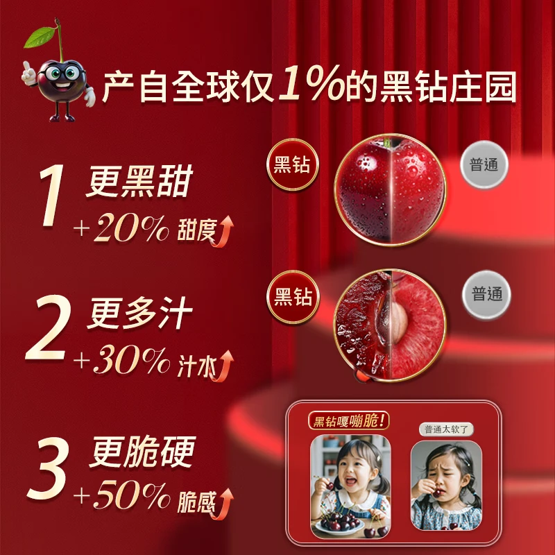 Fourth Uncle Fruits and Vegetables Chilean Cherries JD-Next Day Delivery to Many Places Cherries 3j4j Grade New Year’s Gift Box Fruit Gift Box 5kg (net weight) The most cost-effective Sharing Gift Box Great Satisfaction Super Juicy 3J Black Diamond Big Mac 30-32mm