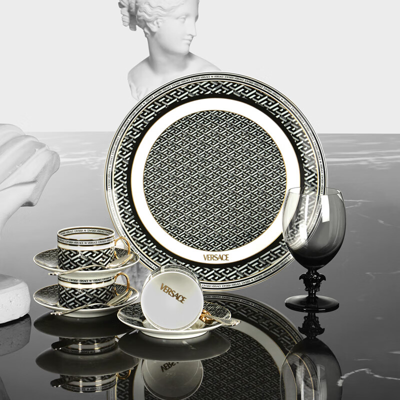 ROSENTHAL meets Versace European style original imported ceramic tableware Versace tray classic red 33cm