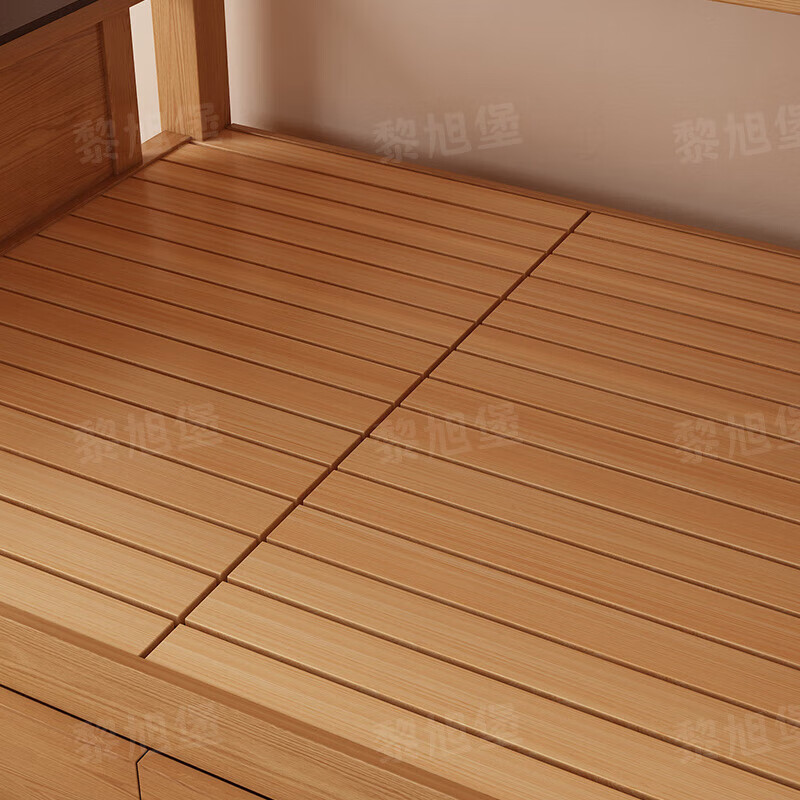 Li Xubao Free Installation Children's Bed Solid Wood Bunk Bed 1.5x2 Meter Sister and Brother Don't Disturb Each Other Mother-in-Child Bed Small Apartment Cabinet and Ladder Style Top bunk width 120cm* Bottom bunk width 150cm