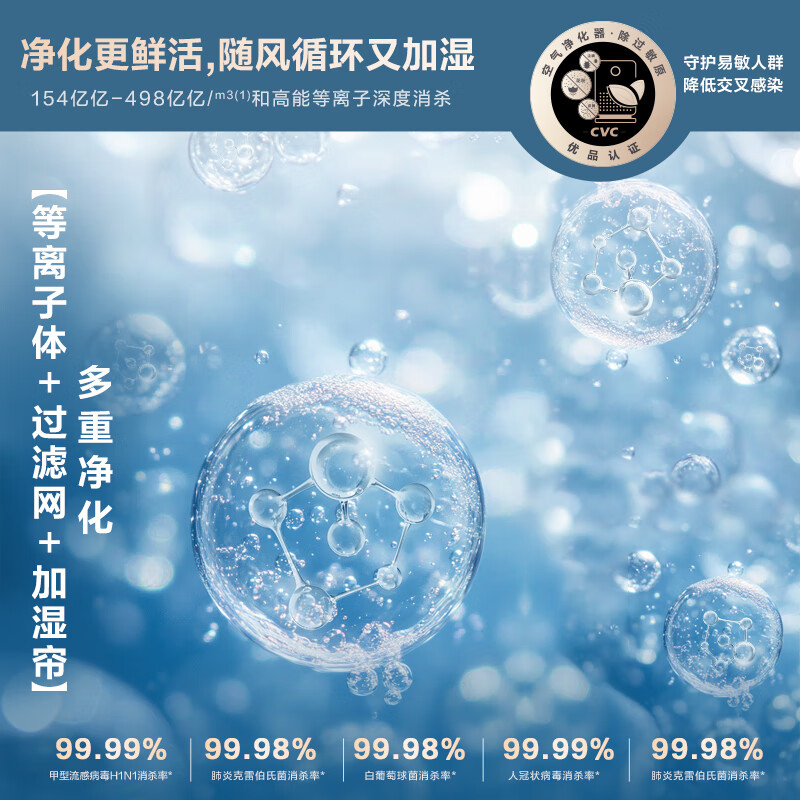 TOSHIBA Humidifier Air Purifier Fog-free Humidification and Purification All-in-one Machine Removes Formaldehyde, Decontaminates, Desensitizes, Maternal and Infant Household Anti-Drying Household Disinfection and Sterilization Dabaili Pro