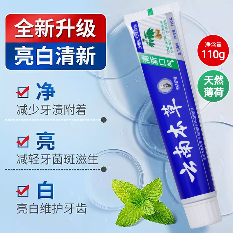 Teeth Smile Toothpaste Mint Mouth Refreshing Mouth Guard Removes Stains and Cleans Teeth Mint Flavor 110g*1 Bottle Random Flavor*